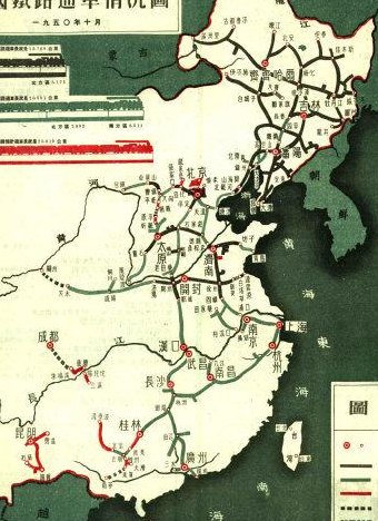 中国铁路线路图（解放前中国铁路线路图）